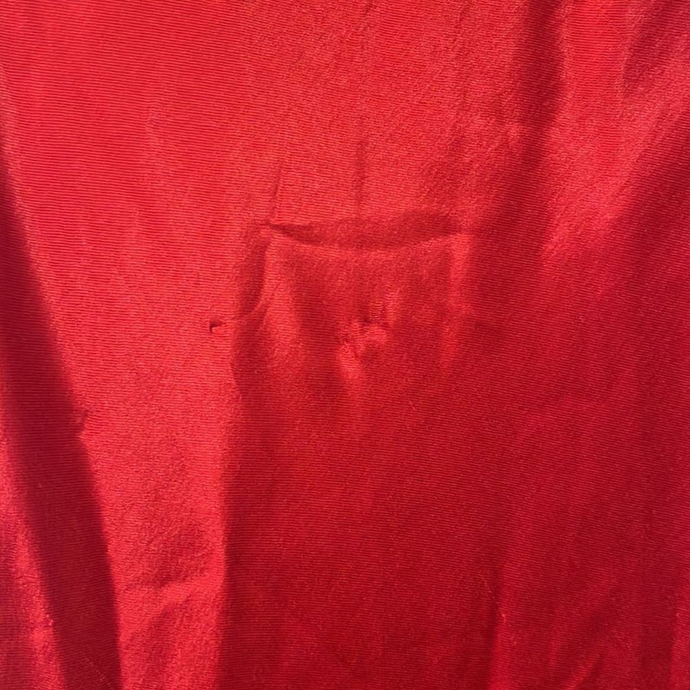 Topshop Red Bias Cut Long Satin Skirt Size 2 - Picture 7 of 8
